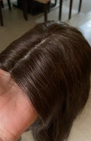 Topo Cabelo Humano Sem Franja Médio 40cm